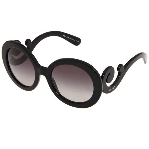 all black prada glasses|prada black round glasses.